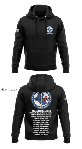 Hoodie, Bravo Battery, 4th Battalion, 3rd Air Defense Artillery Regiment, Army, Teamtime, Team time, sublimation, custom sports apparel, team uniforms, spirit wear, spiritwear, sports uniforms, custom shirts, team store, custom team store, fundraiser sports, apparel fundraiser