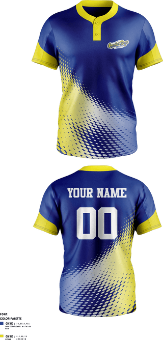 Two Button Softball Jersey, Coastal Bay, Softball, Teamtime, Team time, sublimation, custom sports apparel, team uniforms, spirit wear, spiritwear, sports uniforms, custom shirts, team store, custom team store, fundraiser sports, apparel fundraiser