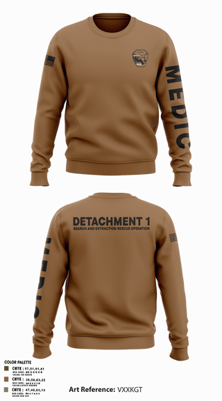 Crew Neck Sweatshirt, Detachment 1, Air Force, Teamtime, Team time, sublimation, custom sports apparel, team uniforms, spirit wear, spiritwear, sports uniforms, custom shirts, team store, custom team store, fundraiser sports, apparel fundraiser
