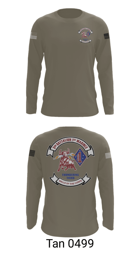 Long Sleeve Performance Shirt, 3/1 Balls Of The Corps, Marines, Teamtime, Team time, sublimation, custom sports apparel, team uniforms, spirit wear, spiritwear, sports uniforms, custom shirts, team store, custom team store, fundraiser sports, apparel fundraiser