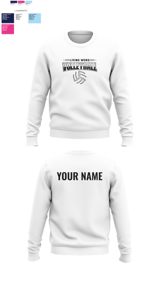 Crew Neck Sweatshirt, Living Word Academy Volleyball, Women's Volleyball, Teamtime, Team time, sublimation, custom sports apparel, team uniforms, spirit wear, spiritwear, sports uniforms, custom shirts, team store, custom team store, fundraiser sports, apparel fundraiser