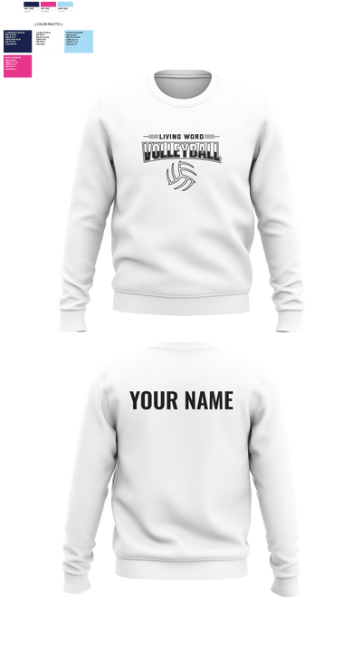 Living Word Academy Volleyball 38101646 Crew Neck Sweatshirt - 6