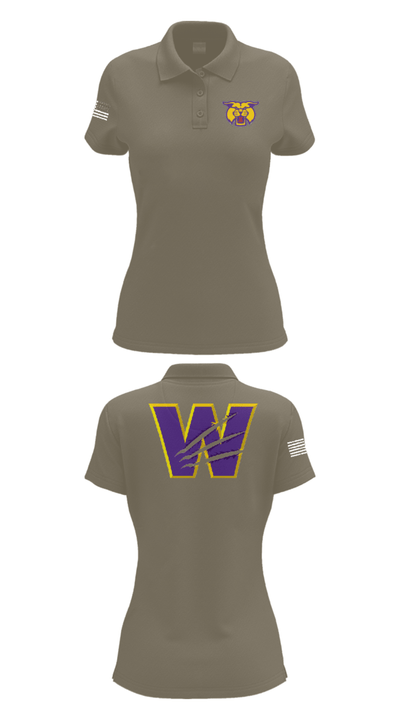 Wilder High School Cheer 27344083 Women's Short Sleeve Performance Polo  - 34