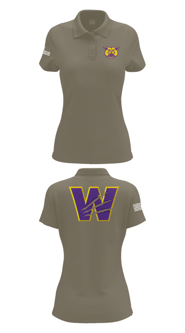 Womens Short Sleeve Performance Polo, Wilder High School Cheer, Cheer, Teamtime, Team time, sublimation, custom sports apparel, team uniforms, spirit wear, spiritwear, sports uniforms, custom shirts, team store, custom team store, fundraiser sports, apparel fundraiser