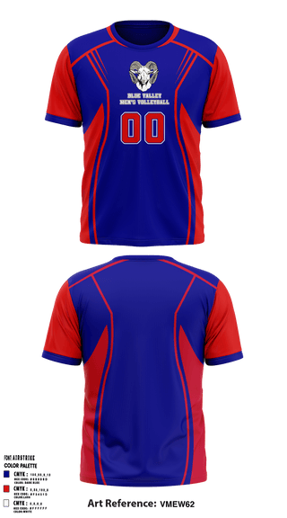 Short Sleeve Performance Shirt, Blue Valley High School Volleyball, Men's Volleyball, Teamtime, Team time, sublimation, custom sports apparel, team uniforms, spirit wear, spiritwear, sports uniforms, custom shirts, team store, custom team store, fundraiser sports, apparel fundraiser