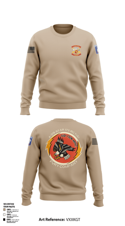 FCO 4-319 AFAR, 173 IBCT(A) 62795689 Crew Neck Sweatshirt - 4