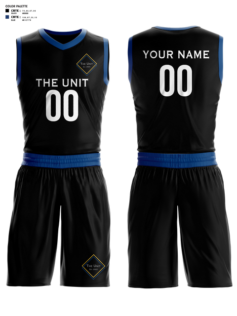 Basketball Uniform, The Unit, Men's Basketball, Teamtime, Team time, sublimation, custom sports apparel, team uniforms, spirit wear, spiritwear, sports uniforms, custom shirts, team store, custom team store, fundraiser sports, apparel fundraiser