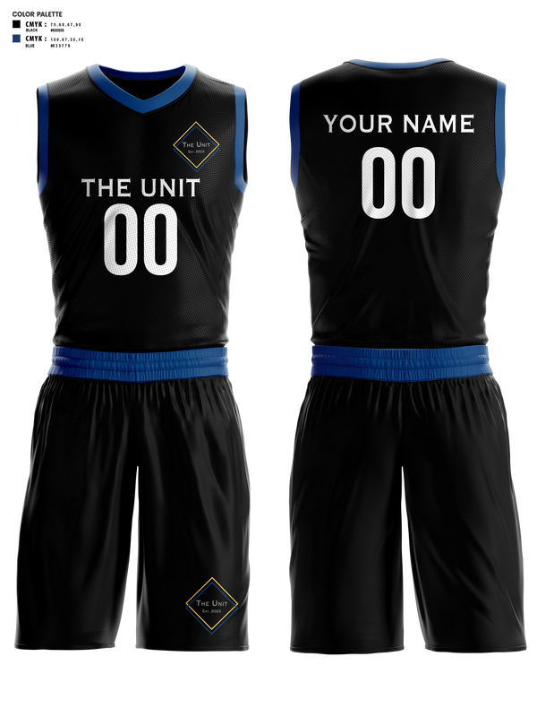 Basketball Uniform, The Unit, Men's Basketball, Teamtime, Team time, sublimation, custom sports apparel, team uniforms, spirit wear, spiritwear, sports uniforms, custom shirts, team store, custom team store, fundraiser sports, apparel fundraiser