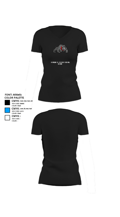 Bucklin R-2 High School Cheer 73850439 Women's Short Sleeve V-neck Shirt - 11