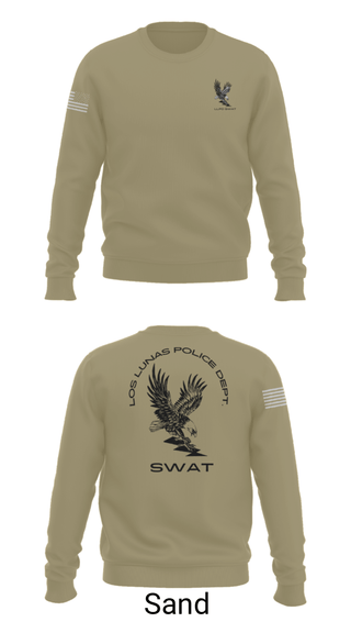 Crew Neck Sweatshirt, LOS LUNAS POLICE DEPT. SWAT, , Teamtime, Team time, sublimation, custom sports apparel, team uniforms, spirit wear, spiritwear, sports uniforms, custom shirts, team store, custom team store, fundraiser sports, apparel fundraiser