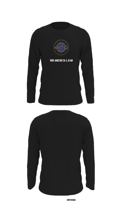 USS AMERICA LHA6 62231282 Long Sleeve Performance Shirt - 31