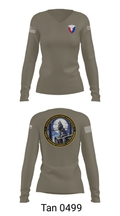USAG Fort Hunter Liggett 63264859 Women's Long Sleeve V-neck Shirt - 39