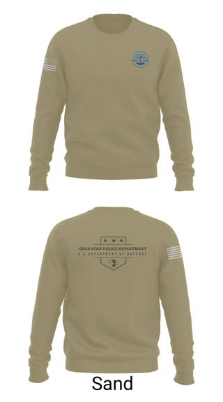 Crew Neck Sweatshirt, GOLD STAR POLICE DEPARTMENT, , Teamtime, Team time, sublimation, custom sports apparel, team uniforms, spirit wear, spiritwear, sports uniforms, custom shirts, team store, custom team store, fundraiser sports, apparel fundraiser