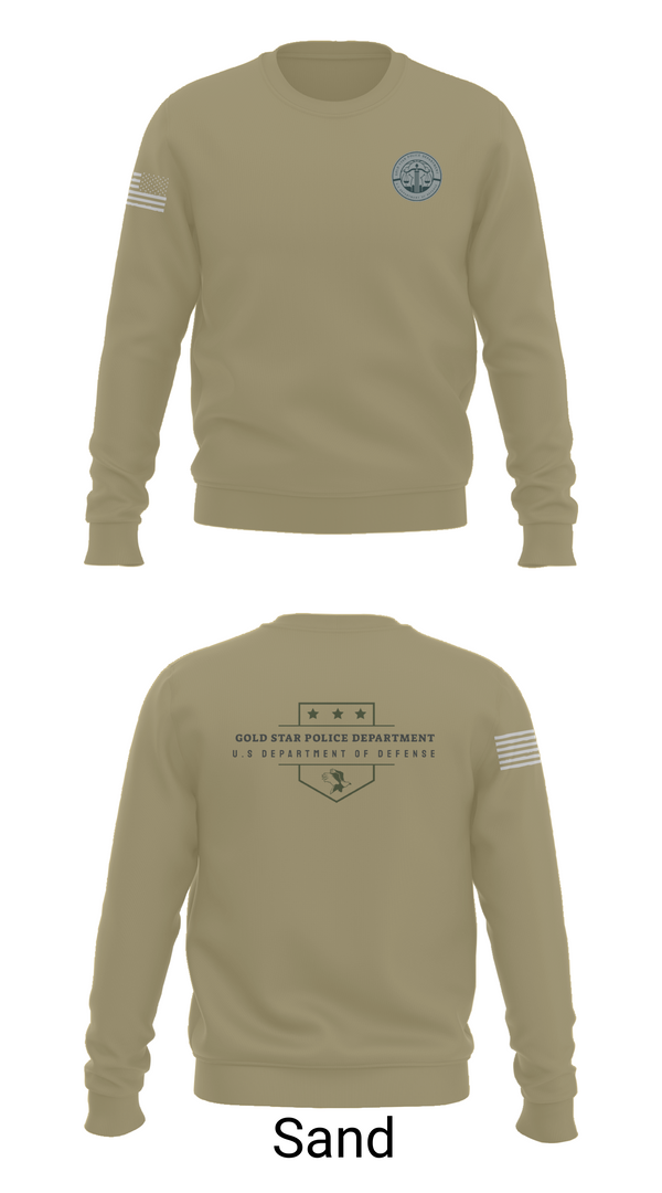 Crew Neck Sweatshirt, GOLD STAR POLICE DEPARTMENT, , Teamtime, Team time, sublimation, custom sports apparel, team uniforms, spirit wear, spiritwear, sports uniforms, custom shirts, team store, custom team store, fundraiser sports, apparel fundraiser