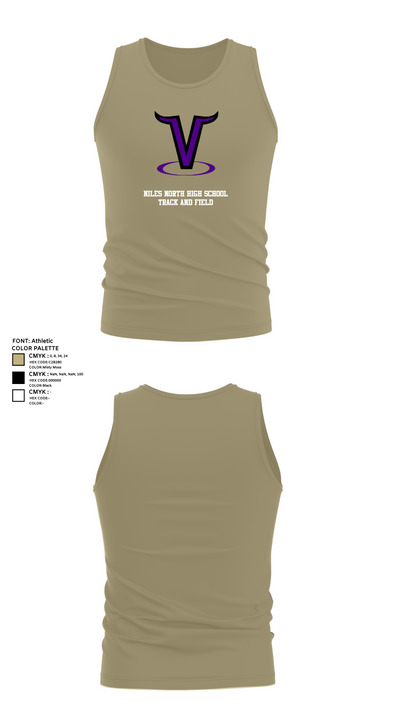 Niles North High School Track and Field 91252281 Tank Top - 39