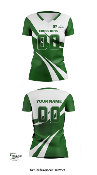 Womens Short Sleeve Vneck Shirt, Cross Keys High School Volleyball, Women's Volleyball, Teamtime, Team time, sublimation, custom sports apparel, team uniforms, spirit wear, spiritwear, sports uniforms, custom shirts, team store, custom team store, fundraiser sports, apparel fundraiser