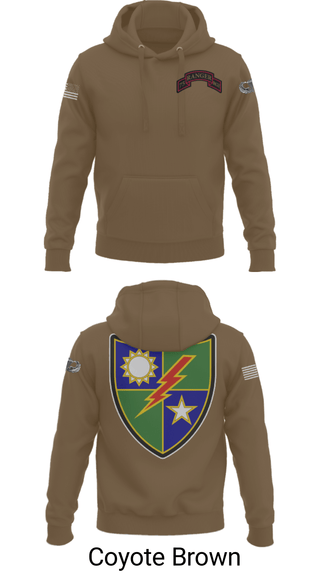 Hoodie, 75th Ranger Regiment, Army, Teamtime, Team time, sublimation, custom sports apparel, team uniforms, spirit wear, spiritwear, sports uniforms, custom shirts, team store, custom team store, fundraiser sports, apparel fundraiser