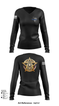 Maverick County Constable PCT 4 23255361 Women's Long Sleeve V-neck Shirt - 105