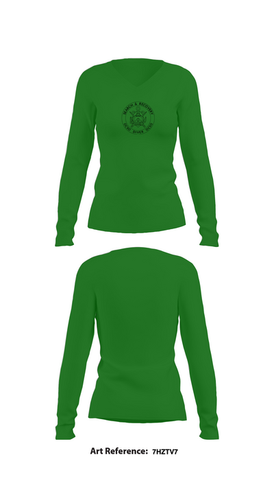 Underwater Search & Recovery Team 25630858 Women's Long Sleeve V-neck Shirt - 2