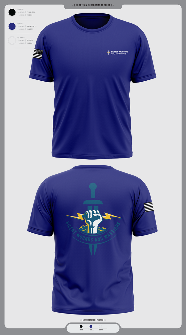 Short Sleeve Performance Shirt, Silent Wounds and Warriors Foundation, , Teamtime, Team time, sublimation, custom sports apparel, team uniforms, spirit wear, spiritwear, sports uniforms, custom shirts, team store, custom team store, fundraiser sports, apparel fundraiser