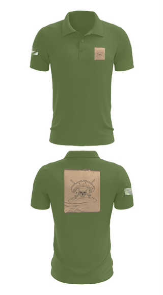 Short Sleeve Performance Polo, Los Pistoleros, Army, Teamtime, Team time, sublimation, custom sports apparel, team uniforms, spirit wear, spiritwear, sports uniforms, custom shirts, team store, custom team store, fundraiser sports, apparel fundraiser