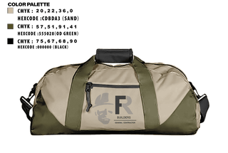 Duffle Bag, FR BUILDERS, , Teamtime, Team time, sublimation, custom sports apparel, team uniforms, spirit wear, spiritwear, sports uniforms, custom shirts, team store, custom team store, fundraiser sports, apparel fundraiser