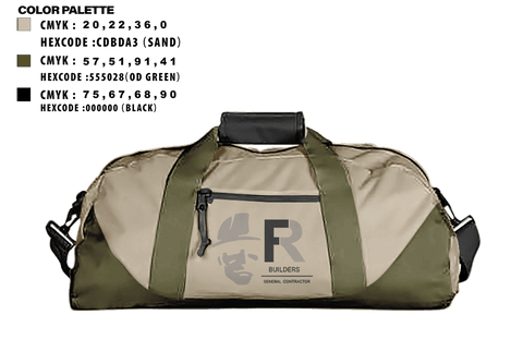 Duffle Bag, FR BUILDERS, , Teamtime, Team time, sublimation, custom sports apparel, team uniforms, spirit wear, spiritwear, sports uniforms, custom shirts, team store, custom team store, fundraiser sports, apparel fundraiser