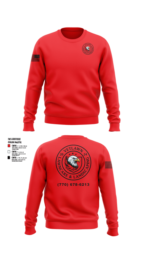 Crew Neck Sweatshirt, VetLawn, Army, Teamtime, Team time, sublimation, custom sports apparel, team uniforms, spirit wear, spiritwear, sports uniforms, custom shirts, team store, custom team store, fundraiser sports, apparel fundraiser