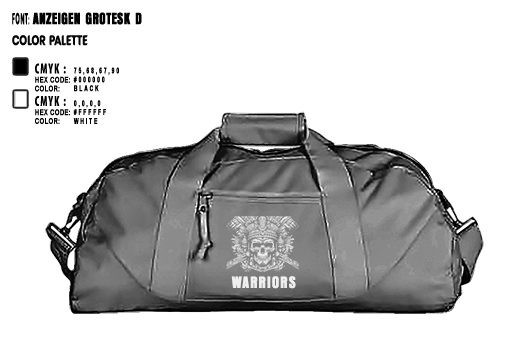 Duffle Bag, Warriors, Army, Teamtime, Team time, sublimation, custom sports apparel, team uniforms, spirit wear, spiritwear, sports uniforms, custom shirts, team store, custom team store, fundraiser sports, apparel fundraiser