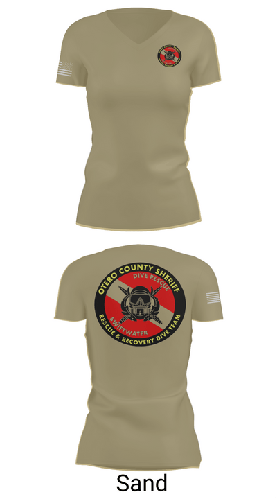 Otero County Sheriff 37164505 Women's Short Sleeve V-neck Shirt - 83