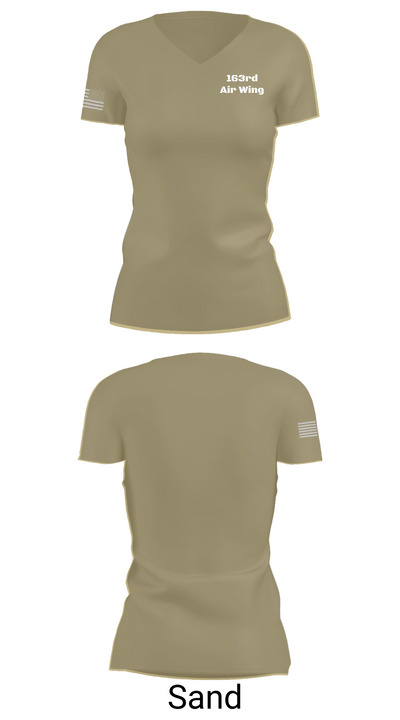 163rd Air Wing 4864764 Women's Short Sleeve V-neck Shirt - 88