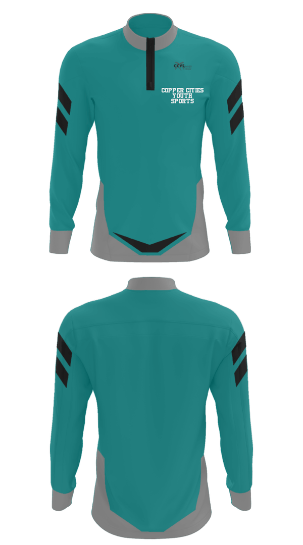 Quarter Zip Jacket, Copper Cities Youth Sports, Spirit Store, Teamtime, Team time, sublimation, custom sports apparel, team uniforms, spirit wear, spiritwear, sports uniforms, custom shirts, team store, custom team store, fundraiser sports, apparel fundraiser