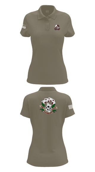Womens Short Sleeve Performance Polo, Gamblers, Army, Teamtime, Team time, sublimation, custom sports apparel, team uniforms, spirit wear, spiritwear, sports uniforms, custom shirts, team store, custom team store, fundraiser sports, apparel fundraiser