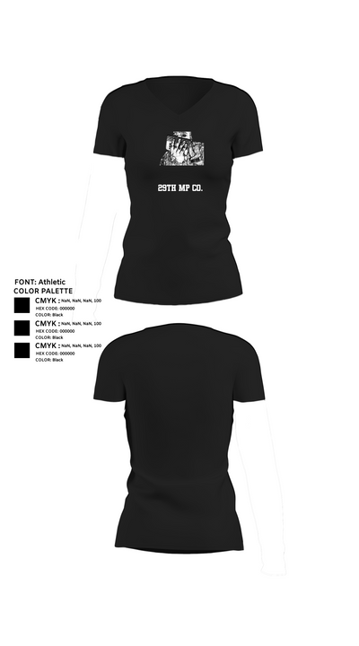29th MP CO. 14693703 Women's Short Sleeve V-neck Shirt - 24