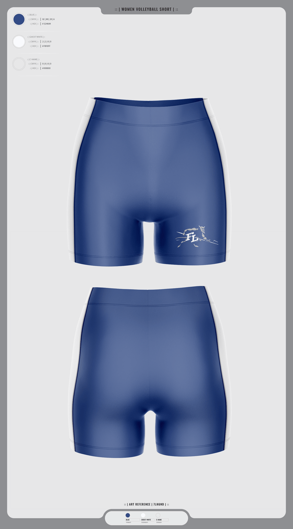 Womens Compression Shorts, Fort Lupton, Women's Volleyball, Teamtime, Team time, sublimation, custom sports apparel, team uniforms, spirit wear, spiritwear, sports uniforms, custom shirts, team store, custom team store, fundraiser sports, apparel fundraiser