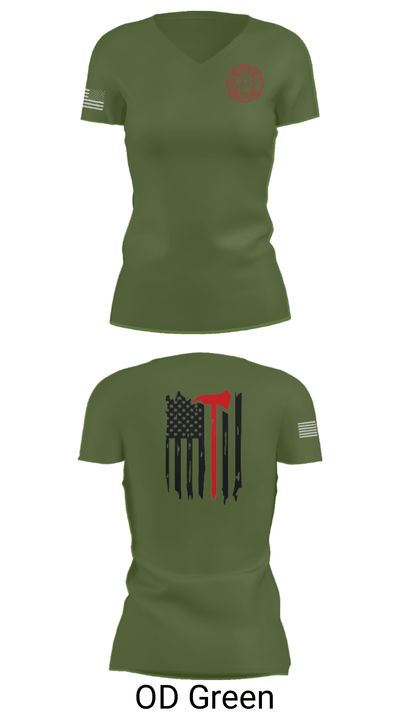 Okay Fire & Rescue 91150709 Women's Short Sleeve V-neck Shirt - 28