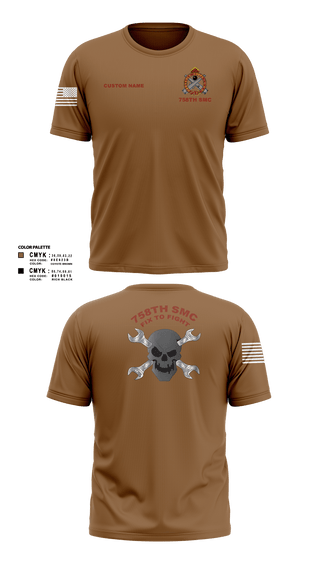Short Sleeve Performance Shirt, 758th SMC, Army, Teamtime, Team time, sublimation, custom sports apparel, team uniforms, spirit wear, spiritwear, sports uniforms, custom shirts, team store, custom team store, fundraiser sports, apparel fundraiser