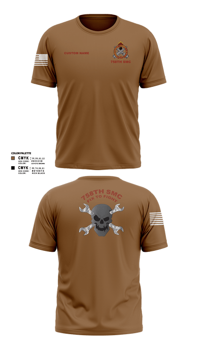 758th SMC 429395 Short Sleeve Performance Shirt - 4