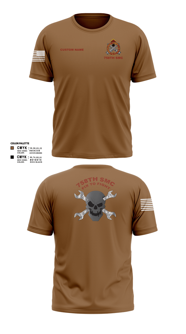 Short Sleeve Performance Shirt, 758th SMC, Army, Teamtime, Team time, sublimation, custom sports apparel, team uniforms, spirit wear, spiritwear, sports uniforms, custom shirts, team store, custom team store, fundraiser sports, apparel fundraiser