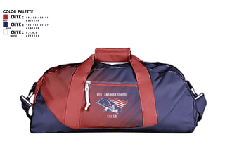 Duffle Bag, Red Land High School Cheer, Cheer, Teamtime, Team time, sublimation, custom sports apparel, team uniforms, spirit wear, spiritwear, sports uniforms, custom shirts, team store, custom team store, fundraiser sports, apparel fundraiser