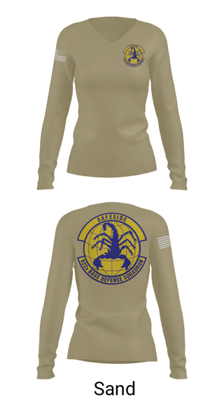 Women's Long Sleeve Vneck Shirt, Safeside, Air Force, Teamtime, Team time, sublimation, custom sports apparel, team uniforms, spirit wear, spiritwear, sports uniforms, custom shirts, team store, custom team store, fundraiser sports, apparel fundraiser