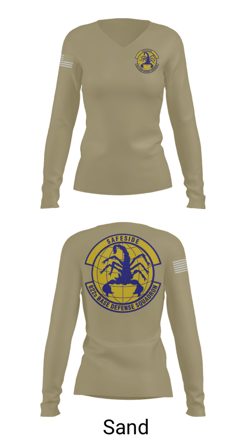 Women's Long Sleeve Vneck Shirt, Safeside, Air Force, Teamtime, Team time, sublimation, custom sports apparel, team uniforms, spirit wear, spiritwear, sports uniforms, custom shirts, team store, custom team store, fundraiser sports, apparel fundraiser