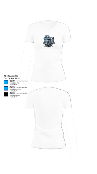 Womens Short Sleeve Vneck Shirt, Blue Collar Fitness Training, , Teamtime, Team time, sublimation, custom sports apparel, team uniforms, spirit wear, spiritwear, sports uniforms, custom shirts, team store, custom team store, fundraiser sports, apparel fundraiser