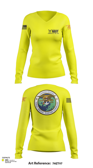 Womens Long Sleeve Vneck Shirt, SEAL Team, Navy, Teamtime, Team time, sublimation, custom sports apparel, team uniforms, spirit wear, spiritwear, sports uniforms, custom shirts, team store, custom team store, fundraiser sports, apparel fundraiser