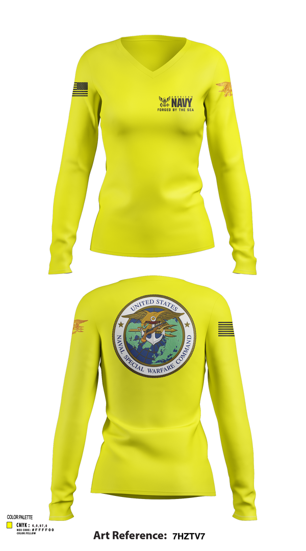 Womens Long Sleeve Vneck Shirt, SEAL Team, Navy, Teamtime, Team time, sublimation, custom sports apparel, team uniforms, spirit wear, spiritwear, sports uniforms, custom shirts, team store, custom team store, fundraiser sports, apparel fundraiser