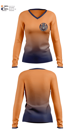 Womens Long Sleeve Vneck Shirt, Bravo70s, Police, Teamtime, Team time, sublimation, custom sports apparel, team uniforms, spirit wear, spiritwear, sports uniforms, custom shirts, team store, custom team store, fundraiser sports, apparel fundraiser