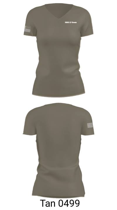 RSS E-Town 34211011 Women's Short Sleeve V-neck Shirt - 68