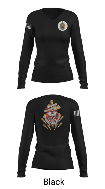 A Co 1/155 INF 63246466 Women's Long Sleeve V-neck Shirt - 13