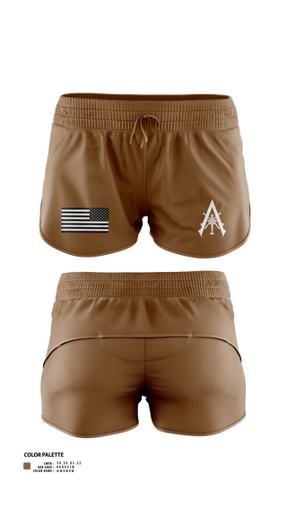 Womens Shorts, A Co. 1-3 AB, Army, Teamtime, Team time, sublimation, custom sports apparel, team uniforms, spirit wear, spiritwear, sports uniforms, custom shirts, team store, custom team store, fundraiser sports, apparel fundraiser