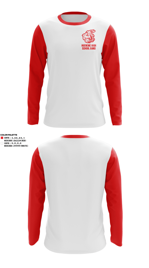 Long Sleeve Performance Shirt, Hueneme High School Band, Spirit Store, Teamtime, Team time, sublimation, custom sports apparel, team uniforms, spirit wear, spiritwear, sports uniforms, custom shirts, team store, custom team store, fundraiser sports, apparel fundraiser